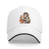 Summer Baby Monkey Punch Cuddling Stuffed Animal Meme Baseball Cap  Outdoor Sports Casual Custom Sun Trucker Hat  Snapback Cap