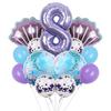 Mermaid Balloon Set Children'S 32-Inch Purple Digital Shell Children'S Birthday Party Arrangement