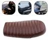 Brown Motorcycle Cushion Seat Hump Leather Vintage Universal Seat for Honda Yamaha Suzuki Kawasaki Custom Cafe Racer Accessories