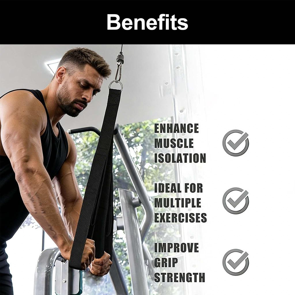 Triceps Rope Cable Pull Handles Pulley Fitness Triceps Pull Down Rope For Push-Downs Face Pulls, Gym Training Device