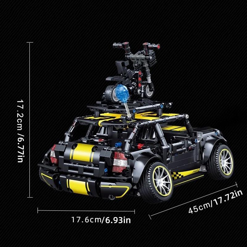 NEW Technical 1489pcs City Cooper Car Model Building Blocks RC Supercar MOC Sports Vehicle Bricks Toys For Kids Birthday Gifts