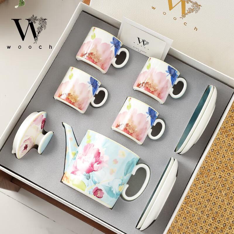 WOOCH Oil Painting Ceramic Tea Set Gift Box