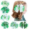 2pcs Irish Themed Bows Hair Clip for Children Hair Accesories Party Hair Decoration for Holiday Celebrations and More