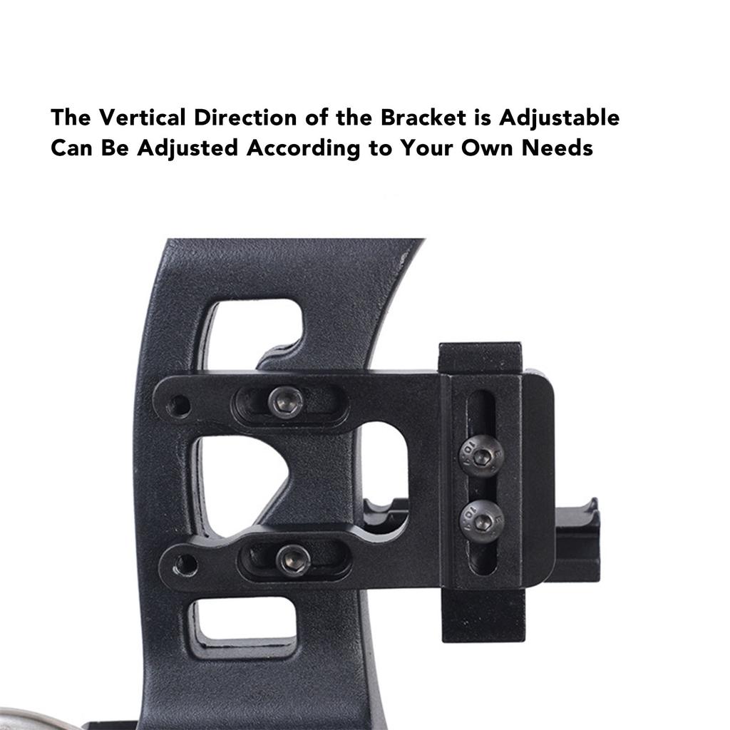 Adjustable Archery Laser Sight Bracket Aluminium Alloy Archery Bow Sight Scope Bracket for Composite Bow Reverse Bow