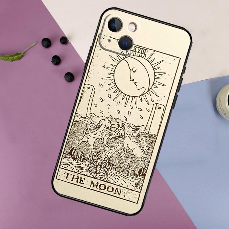 Tarot Card Astrology Sun Moon Case For iPhone 15 14 13 12 11 Pro Max Plus X XS Max XR 7 8 SE 2020 2022 Cover Accessories