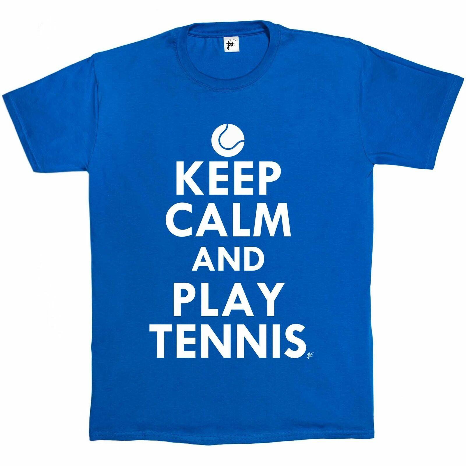 Keep Calm Play Tennis Tennis Ball Mens T-Shirt XL