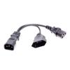 C14 to dual-C7/C8 power splitter cable for Figure-Eight connections.
