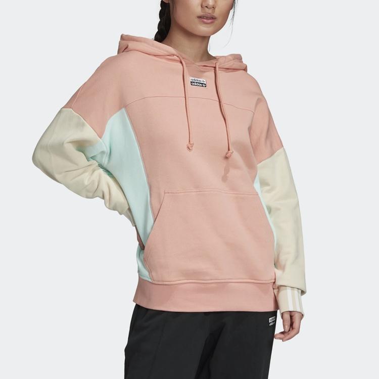 adidas Sweatshirts Women's Light Pink Hooded Moderate Regular GD3076
