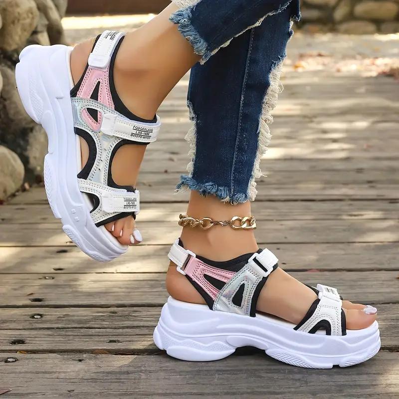 Summer Fashion Comfortable Wear-resistant Thick-soled Height-enhancing Sandals Non-slip Beach Casual Sports Shoes for Women