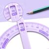Adjustable Angle Measuring Tool Plastic Texture Suitable for Precise Math Drawing Classroom Safe Educational Supply