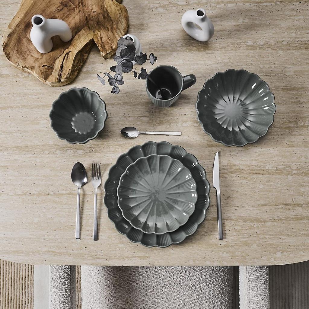 Talerz Deserowy Eden 20 Cm Szary