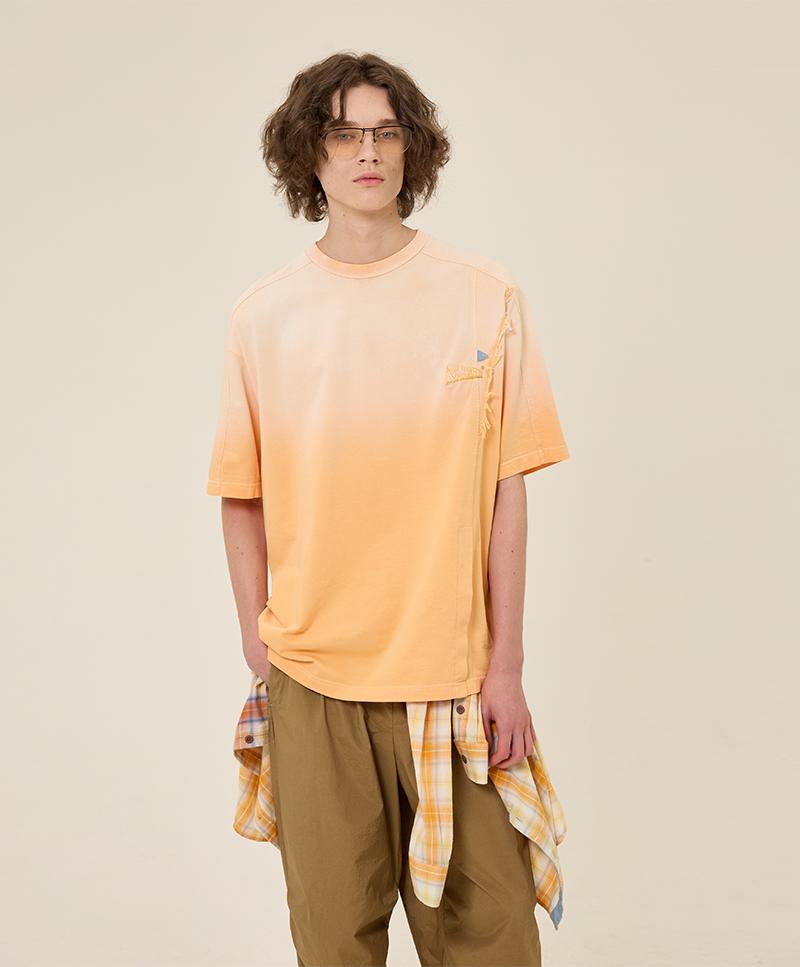 NUUKFITTER Pennant Washing T-Shirt [Orange]