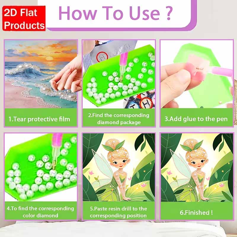 Disney Pearl Painting Tinkerbell DIY Pearl Art Pearl Painting Kit Pearl Art Painting Wall Suitable for Home Office Decoration Handmade Gifts