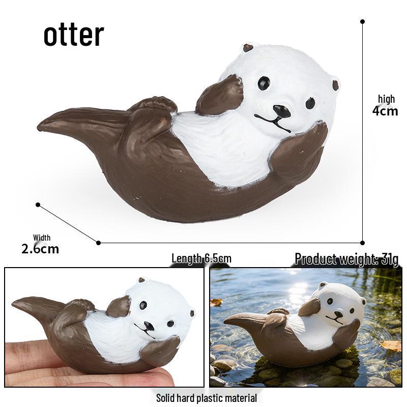 Solid Cute Animal Models: Squirrel, Shiba Inu, Teddy, Hamster, Panda, Flying Squirrel Car/Desktop Ornaments