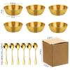 Stainless Steel Sauce Dish Spoon Set Stackable Food Safe Dipping Plate for Kitchen Dinner Party BBQ Sushi Tableware