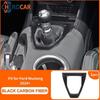 Carbon Fiber Inner Center Manual Gear Shift Cover Trim For Ford Mustang 2024-25