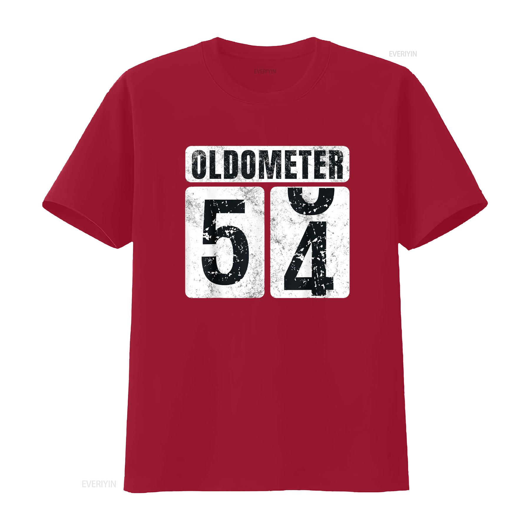 Oldometer 54 Футболка Винтажная Смешная Идея для 54-го Дня Рождения винтажный Стиранный с принтом мужская дизайнерская одежда Повседневный Эластичный Дышащий S