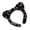 Popular Hairhoop Furry Plush Cats Ear Hairband with Leopard Print for Birthday Party Women Girl Music Festival Headwear