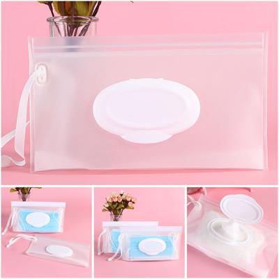 Reusable Cleaning Clamshell Box Mask Case Cosmetic Container Napkin Storage Pouch Wet Wipes Bag