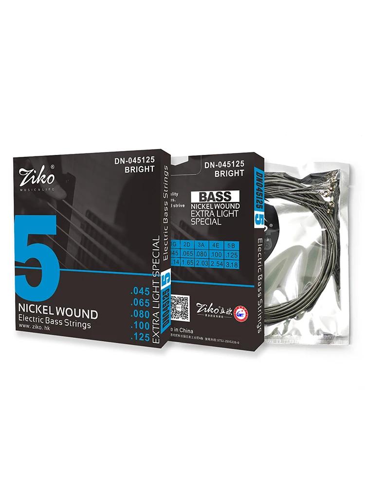 

ZIKO 5-String Bass Strings Hexagonal Steel Core Nickel Wound Electric Bass Guitarra Pro Strings Instrument Guitar Accessories