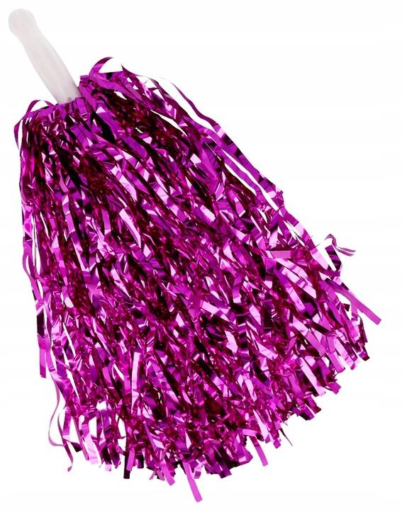 Różowe Pompony Pompon Cheerleaderki Czirliderki 2 Szt