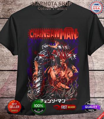 Denji Chainsaw Man Maglietta Anime Maglietta Pochita Horror Manga Otaku Makima CSM
