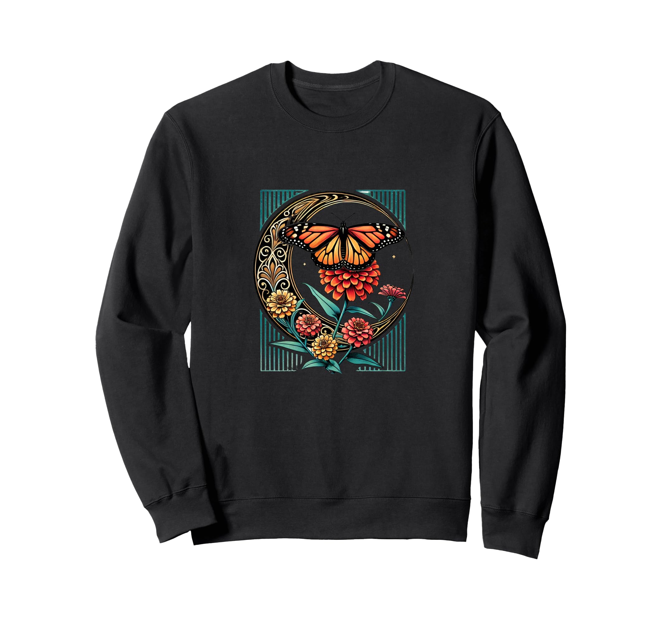 

Monarch Butterfly Illustration Art Nouveau Monarch Sweatshirt