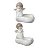 Elegant Ceramic Praying Angel Figurine Decoration Tealight Candle Holders Home Living Room Table Decors Serenes Space