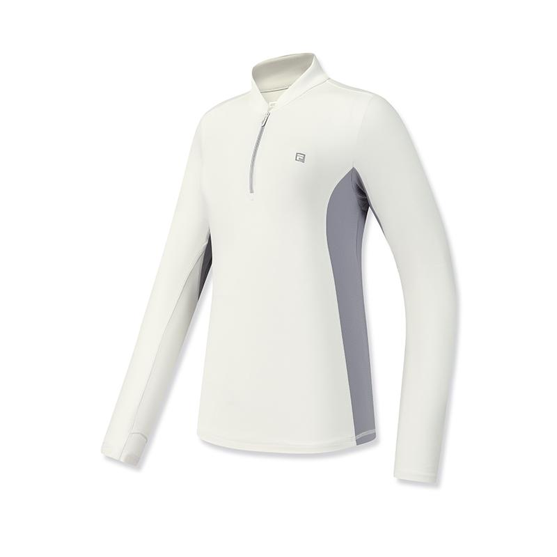 

FILA Fitness Series Simple Sports Casual Training Comfortable Knitted Slim Fit Long Sleeve T-Shirt Women tops White A11W611205FIV L