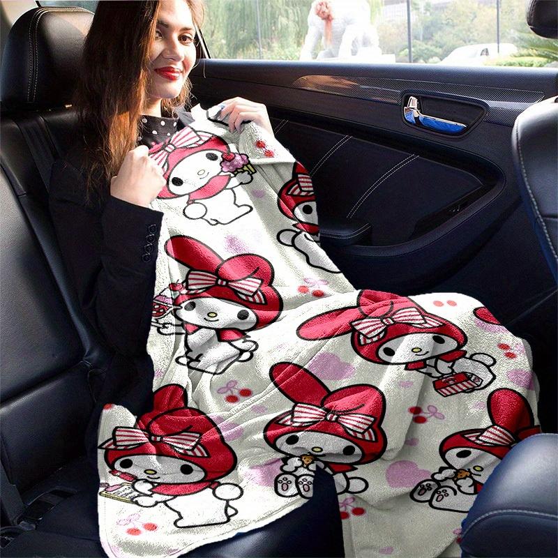 1pc. Cute My Melody Patterned Blanket - Perfect for Home, Office, Outdoor Use, Gift Idea, Suitable for Al