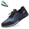 2025 autumn new men's sports and leisure leather shoes Korean version of youth tide shoes low-top leather shoes