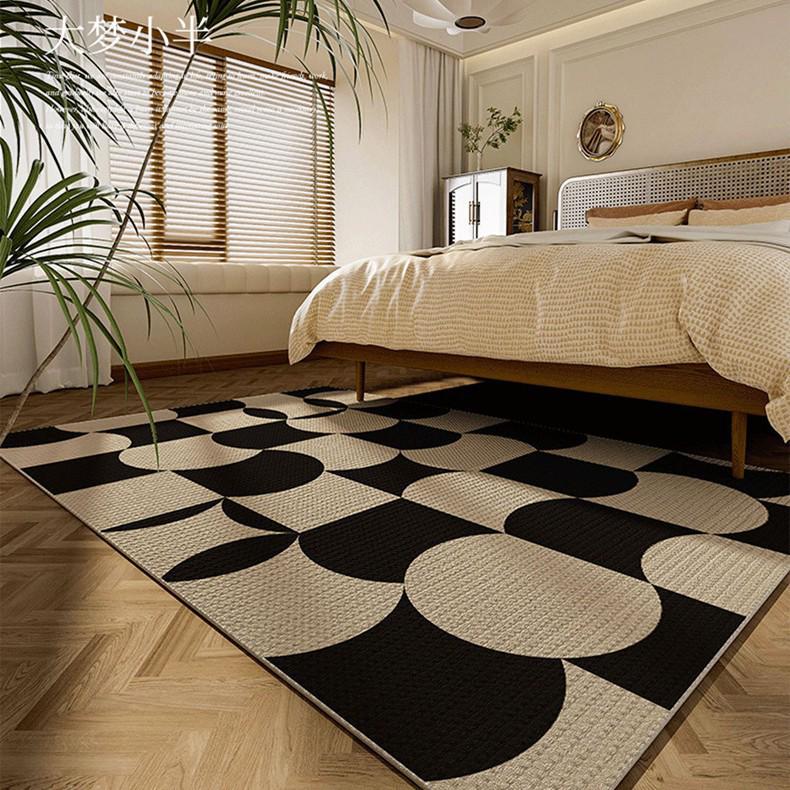 Stain-Resistant Waterproof Loop Pile Cotton Linen Carpet - Easy To Clean Floor Mat for Living Room & Bedroom