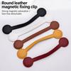 Multi-Purpose Pu Leather Magnetic Hat Clip Strong Magnetic Round Organizer Clip Travel Bag Charms Luggage Accessories