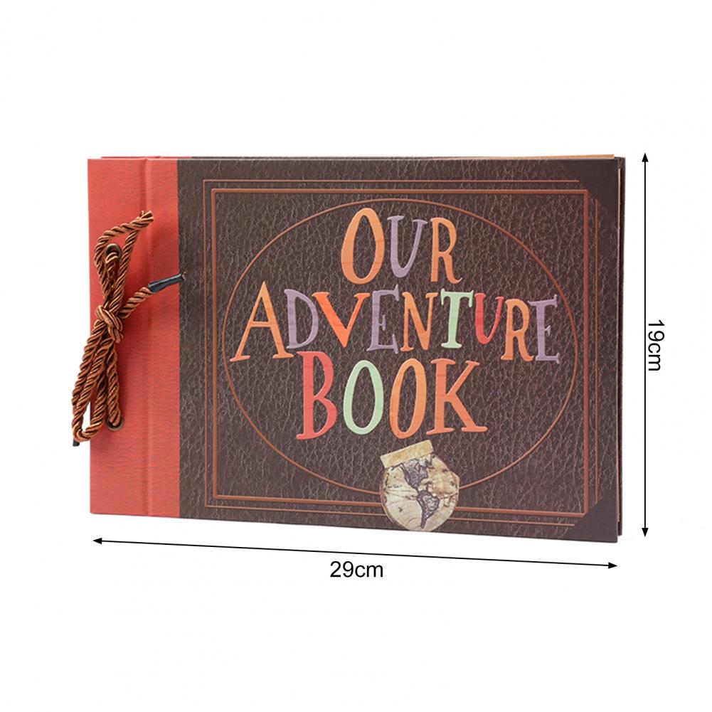 Scrapbook Photo Album DIY Hard Cover Loose Leaf Vintage Kraft Paper Wedding Travel Picture Collection Book Adventure Photo Album