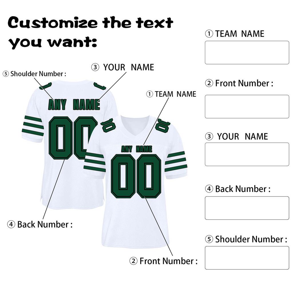 Custom Football Jerseys Personalized Printed Team Name & Number Sports Uniform For Men Women Youth