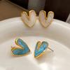 A Pair of Versatile Dripping Oil Love Earrings