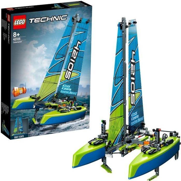 Lego® Technic 42105 il catamarano, kit di costruzione, modello barca giocattolo per bambina e bambino dagli 8 anni in su