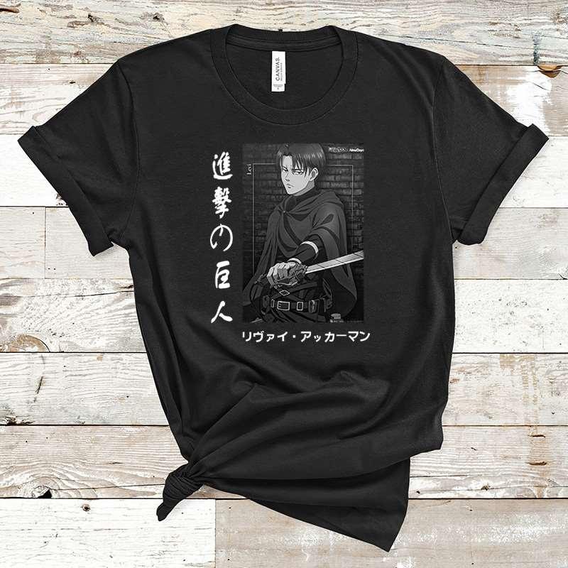 Summer Hot Anime Levi Ackerman Clothing Female Loose Women T-shirt Punk Dark Grunge Streetwear Ladies Top Gothic T Shirts
