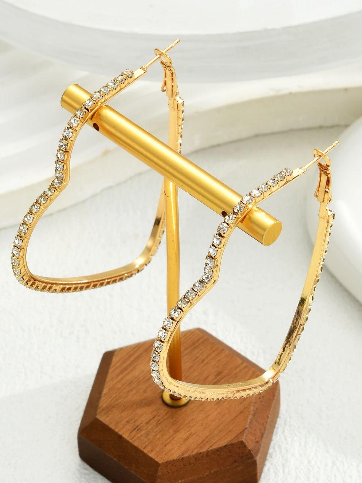 

2pcs Cross Heart Earrings Fashion Jewelry Women Elegant Shiny Daily Party Accessory Decorative Gift For Her Trendy Use