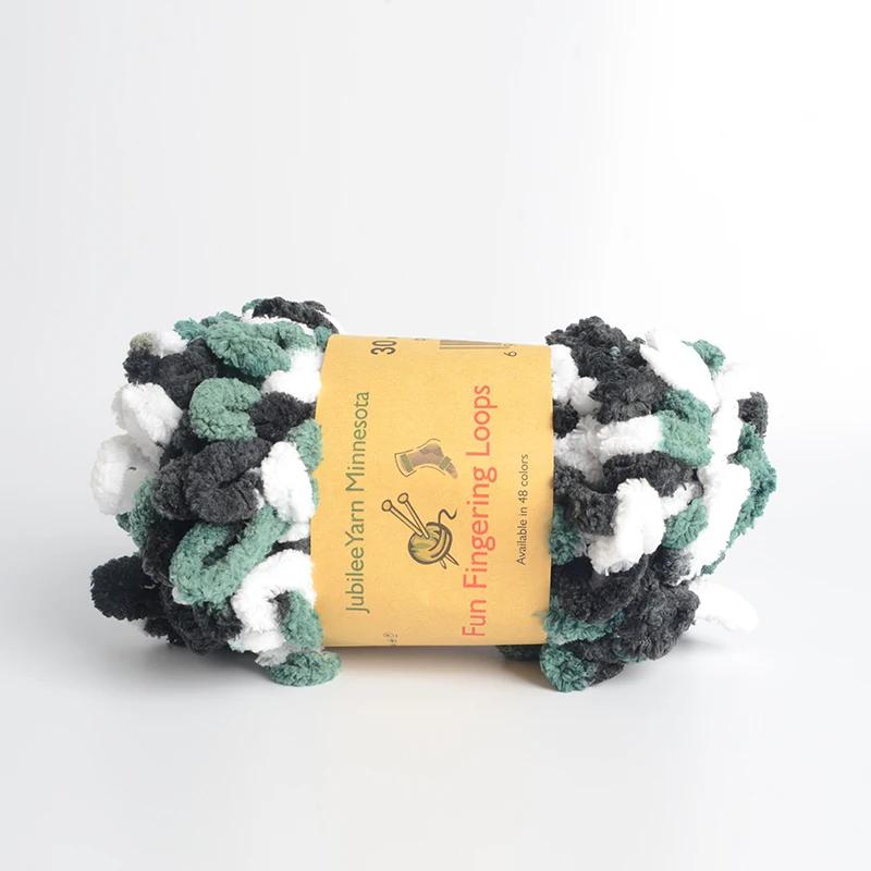 500g/Lot Hand Knitting Finger Loop Yarn Crochet Super Warm Puffy Circle Cotton Braided Rope Puffy Smart Polyester Sock Toy
