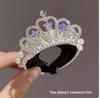 Princess Faux Pearl Crown Hair Bun Maker for Girls