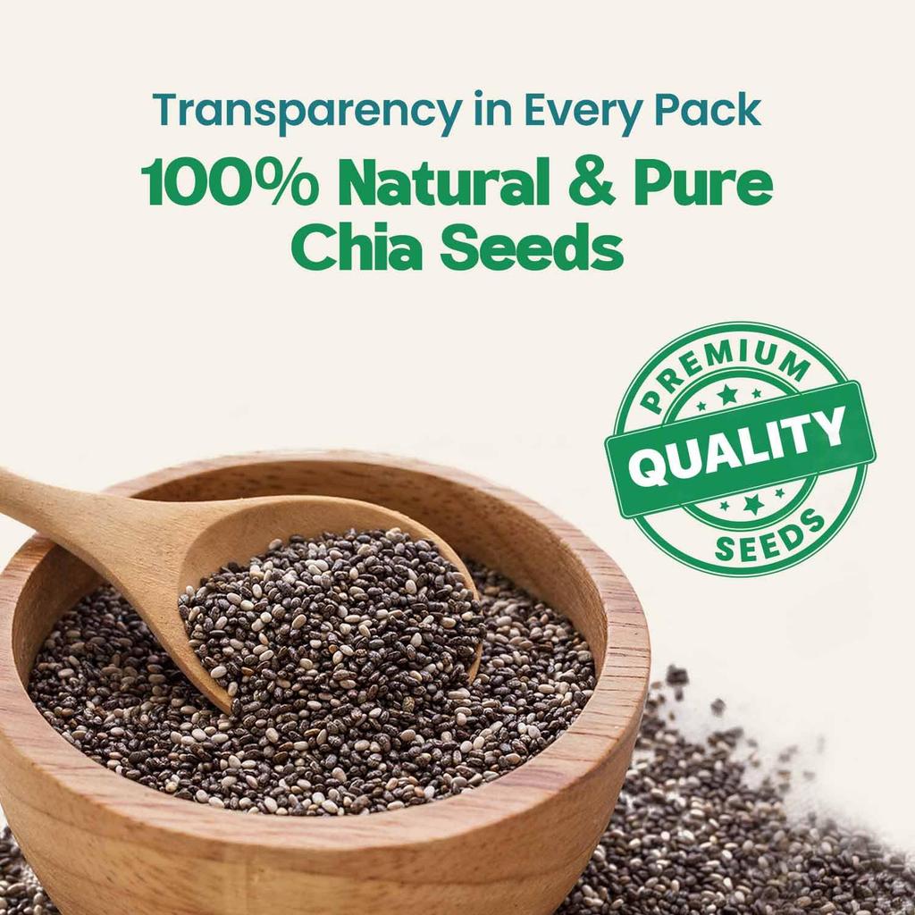 Zandu Chia Seeds 200GM X Pack of 2 | Premium Raw Seeds Rich in Protein, Omega-3 & Dietary Fiber for Healthy Eating