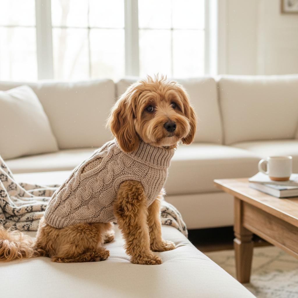 

Winter Solid Color Classic Solid Chihuahua Puppy Dog Sweater For Small Dogs Winter Warm Pet Clothes Knitting Warm Comfort Clothi S