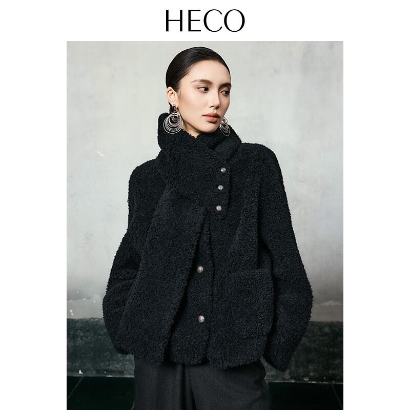 

HECO Women s Designer Sheared Wool Short Coat M