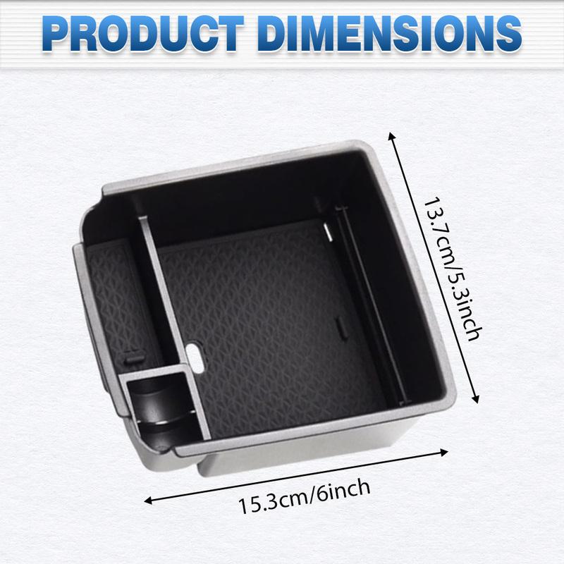 For VW Tiguan Mk2 2017 2018     Armrest Storage Box with Mat Car Center Console Armrest Storage Box