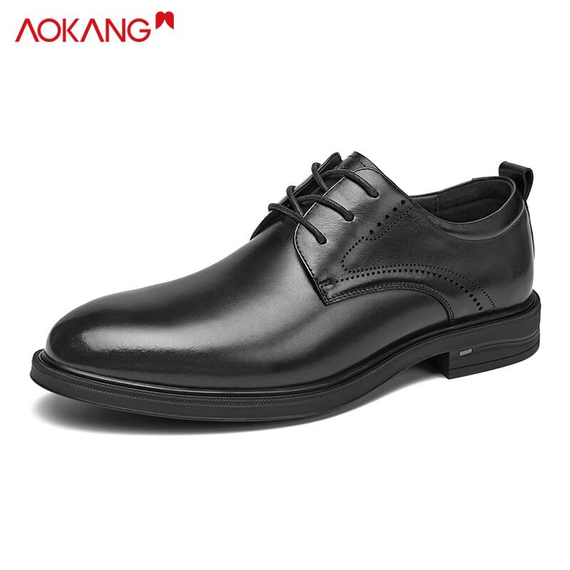 Aokang Men s Leather Lace-Up Business Casual Oxford Shoes 43