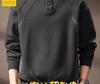 High-End American Retro Heavyweight Half-High Collar Men's Hoodie - Autumn Loose Henley Style