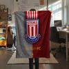Stoke City Football Club Flanelldecke mit Aufdruck, Hohe Qualität, Bequem für alle Jahreszeiten, Heimdekoration, Wärme und Komfort