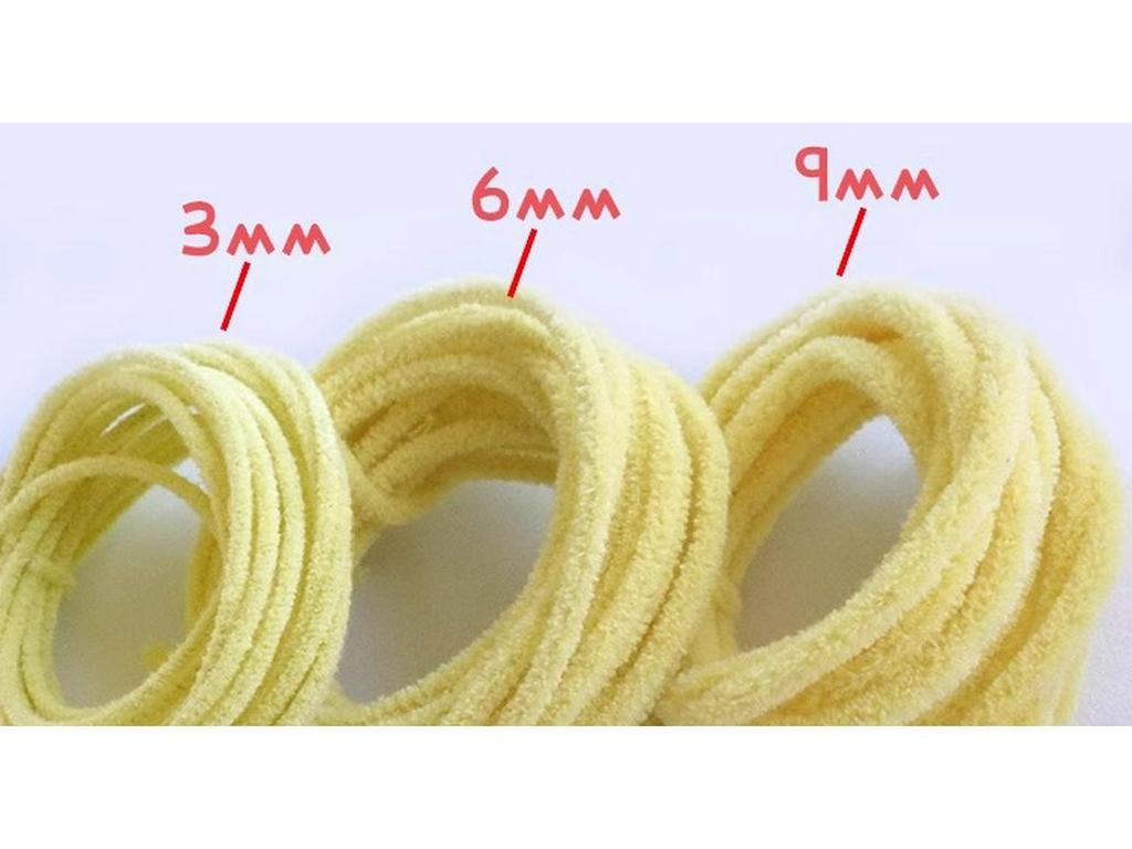 Chibi Maruko-chan Colorful 6mm Wool Chenille Stems for DIY Dragon Doll & Bouquet Crafting