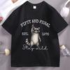 Funny 50th Birthday T-shirt Fifty Raccoon Graphic T Shirts Vintage Unisex Women Cotton Short Sleeve Round Neck Tshirt Streetwear